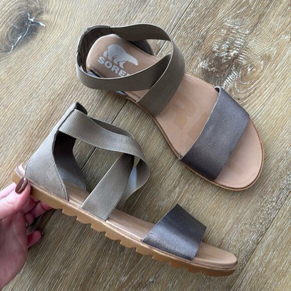 Sorel Ella II Sandals - Tan and Rose Gold Size 8.5 - Picture 2 of 7